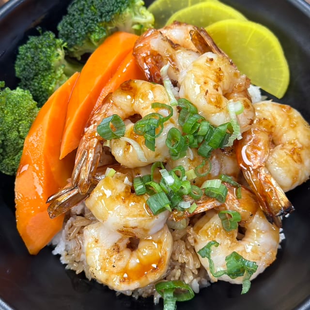 Grilled Shrimp Teriyaki.