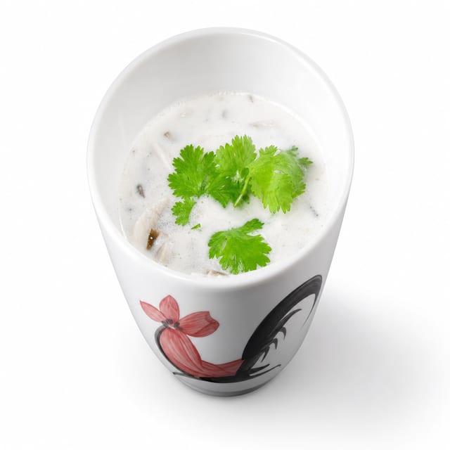 Dairyless Chicken Coconut-Galangal Soup.
